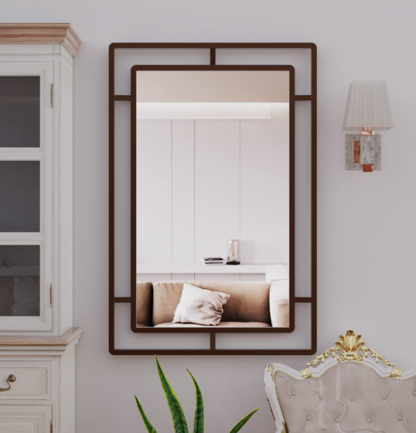 Cermin Besar dengan Bingkai Logam